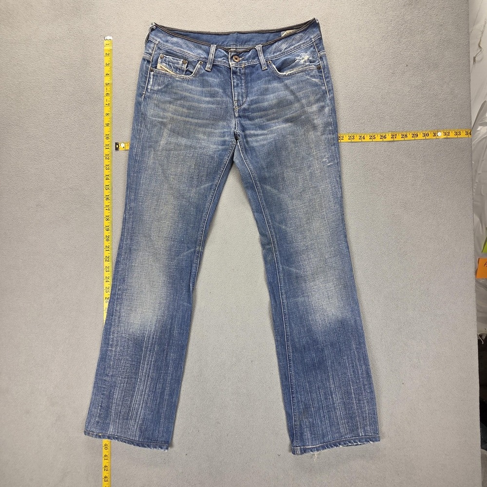 Diesel Jeans Womens 30x32 Blue Bebel Medium Wash Mid Rise Bootcut Italy 0070Z